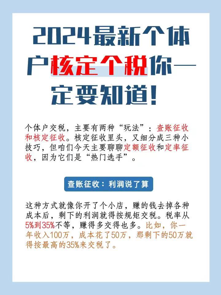 乌海2024最新个体户核定个税你一定要知道！